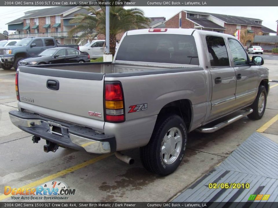 2004 GMC Sierra 1500 SLT Crew Cab 4x4 Silver Birch Metallic / Dark Pewter Photo #4