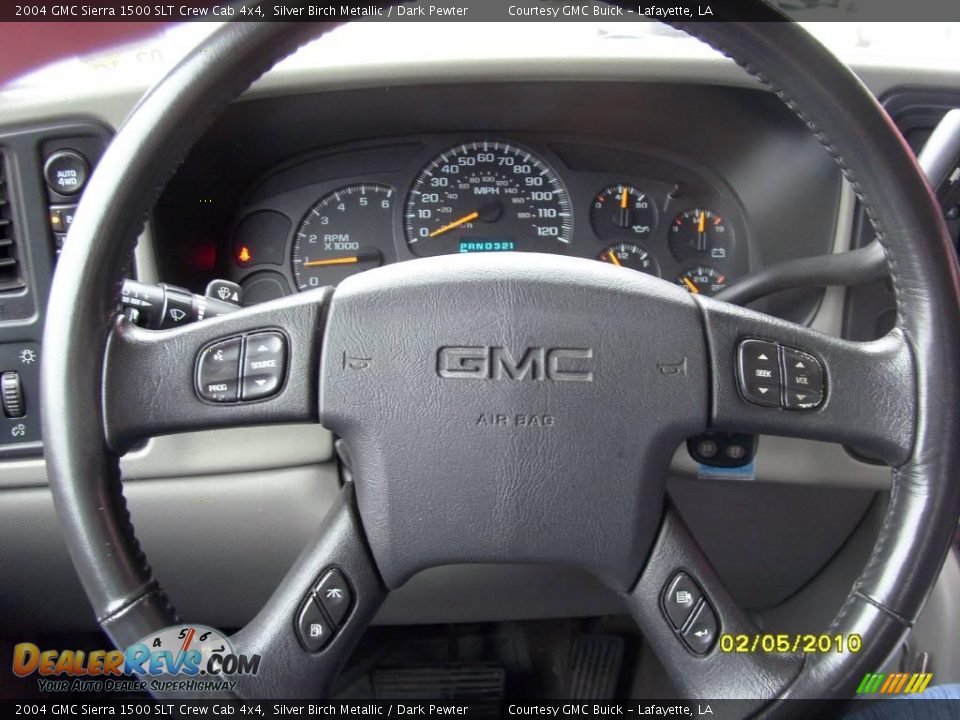 2004 GMC Sierra 1500 SLT Crew Cab 4x4 Silver Birch Metallic / Dark Pewter Photo #8