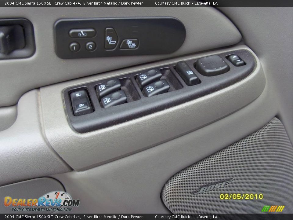 2004 GMC Sierra 1500 SLT Crew Cab 4x4 Silver Birch Metallic / Dark Pewter Photo #11