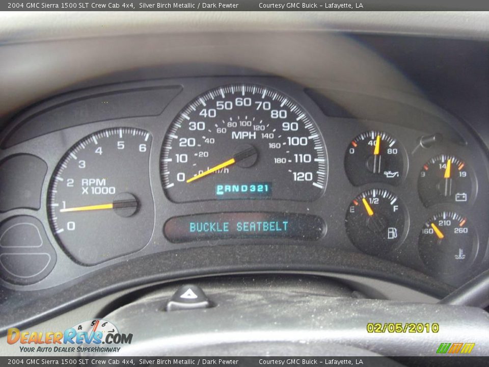 2004 GMC Sierra 1500 SLT Crew Cab 4x4 Silver Birch Metallic / Dark Pewter Photo #17