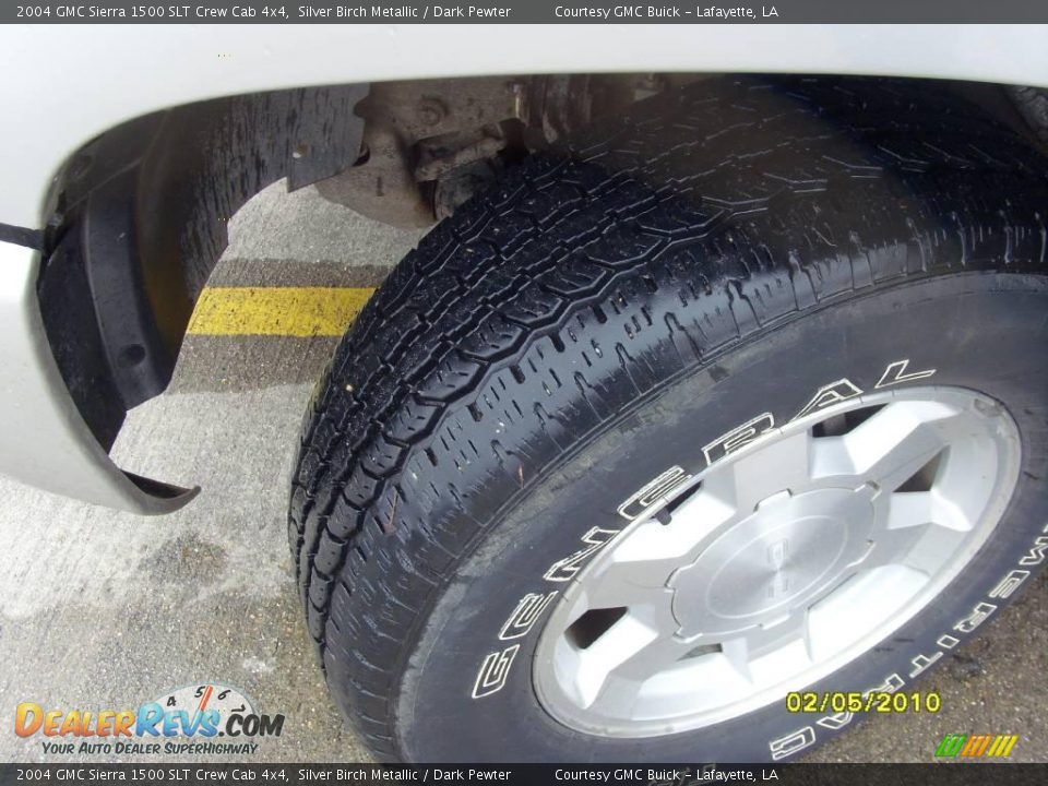 2004 GMC Sierra 1500 SLT Crew Cab 4x4 Silver Birch Metallic / Dark Pewter Photo #21