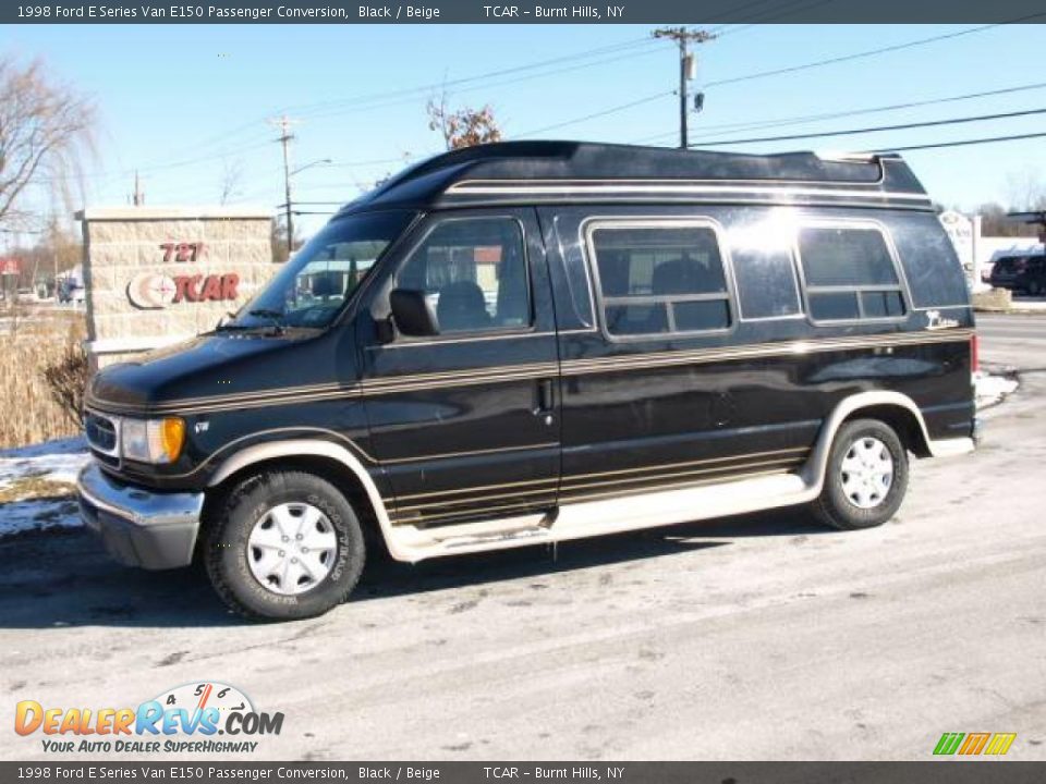 1998 Ford E Series Van E150 Passenger Conversion Black / Beige Photo #1