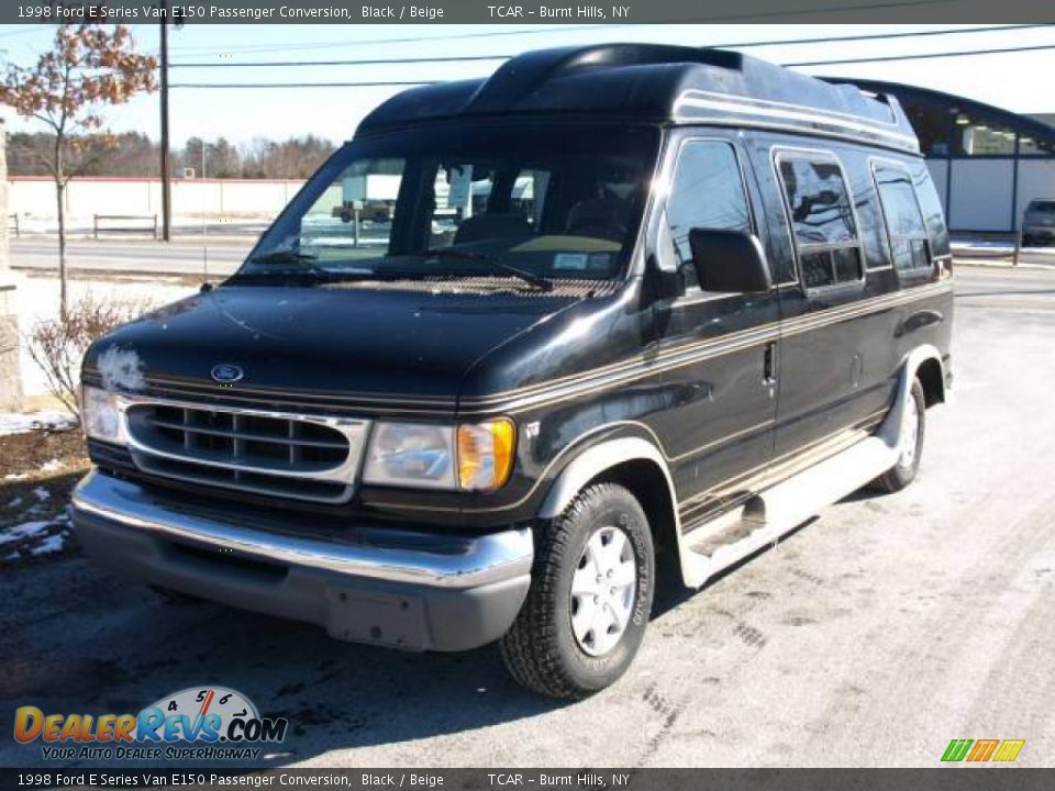 1998 Ford E Series Van E150 Passenger Conversion Black / Beige Photo #2