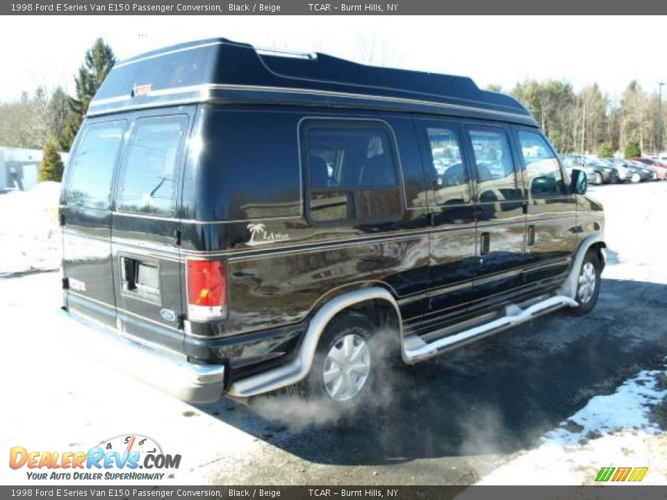 1998 Ford E Series Van E150 Passenger Conversion Black / Beige Photo #4