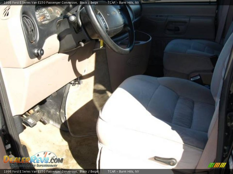 1998 Ford E Series Van E150 Passenger Conversion Black / Beige Photo #8