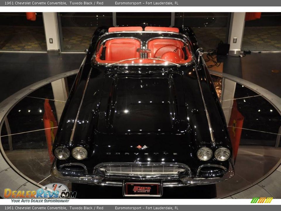 1961 Chevrolet Corvette Convertible Tuxedo Black / Red Photo #2
