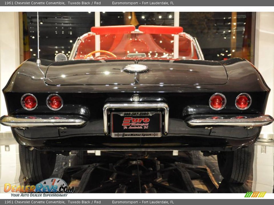 1961 Chevrolet Corvette Convertible Tuxedo Black / Red Photo #6