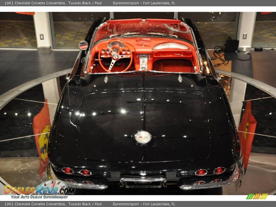 1961 Chevrolet Corvette Convertible Tuxedo Black / Red Photo #15