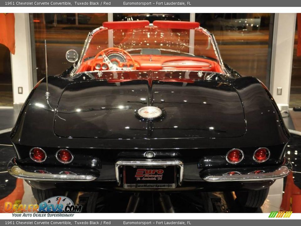 1961 Chevrolet Corvette Convertible Tuxedo Black / Red Photo #21