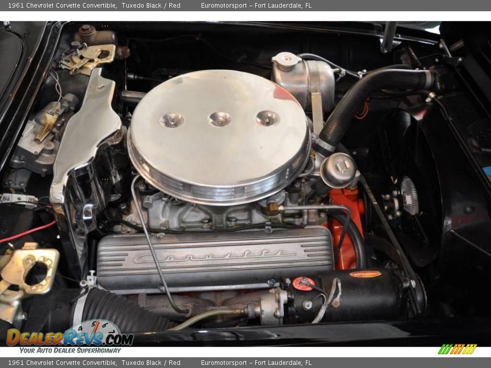 1961 Chevrolet Corvette Convertible Tuxedo Black / Red Photo #22