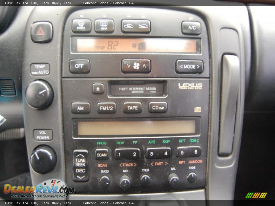 1996 Lexus SC 400 Black Onyx / Black Photo #13