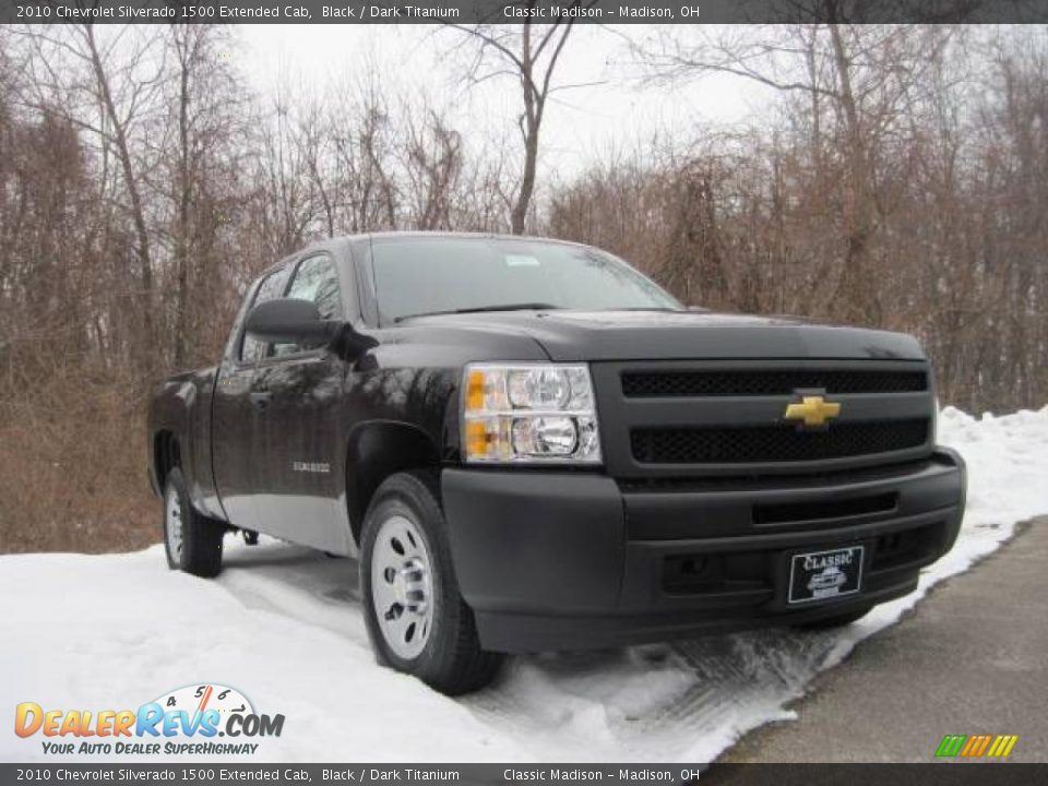 2010 Chevrolet Silverado 1500 Extended Cab Black / Dark Titanium Photo #3