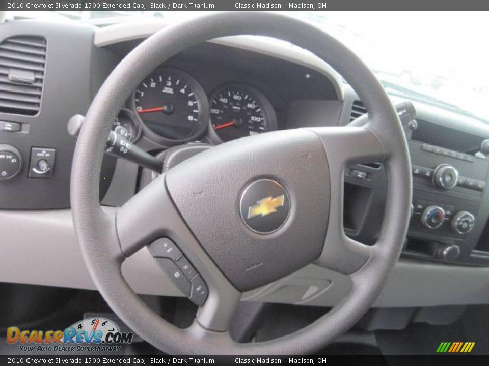 2010 Chevrolet Silverado 1500 Extended Cab Black / Dark Titanium Photo #10