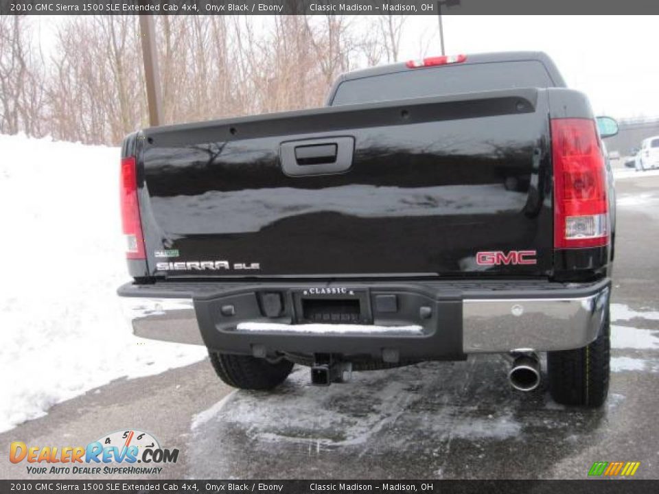 2010 GMC Sierra 1500 SLE Extended Cab 4x4 Onyx Black / Ebony Photo #4