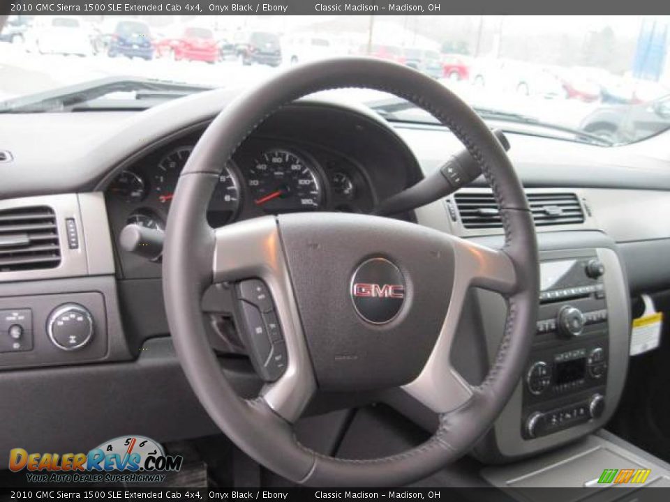 2010 GMC Sierra 1500 SLE Extended Cab 4x4 Onyx Black / Ebony Photo #9