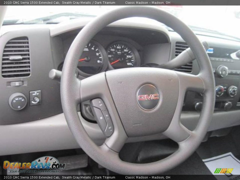 2010 GMC Sierra 1500 Extended Cab Stealth Gray Metallic / Dark Titanium Photo #10