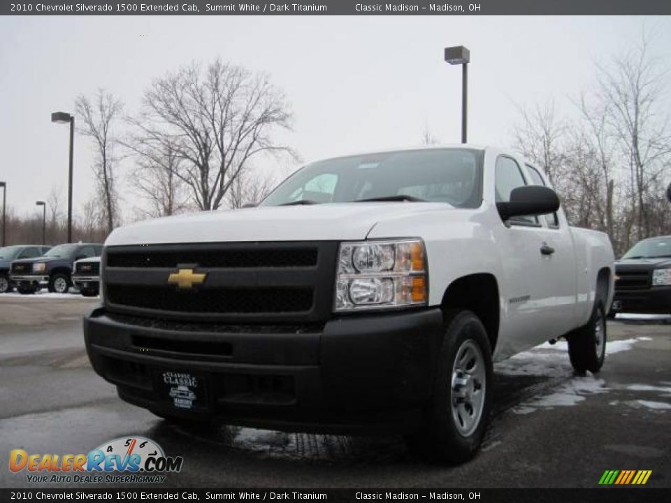 2010 Chevrolet Silverado 1500 Extended Cab Summit White / Dark Titanium Photo #1