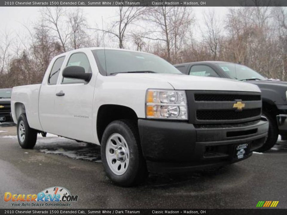 2010 Chevrolet Silverado 1500 Extended Cab Summit White / Dark Titanium Photo #3