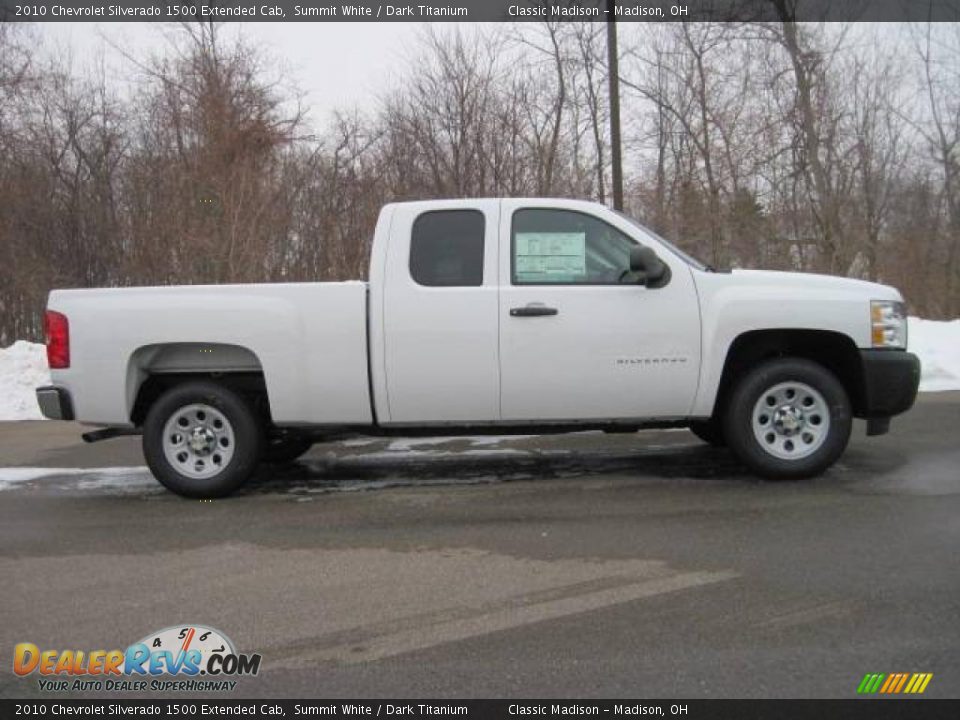 2010 Chevrolet Silverado 1500 Extended Cab Summit White / Dark Titanium Photo #4