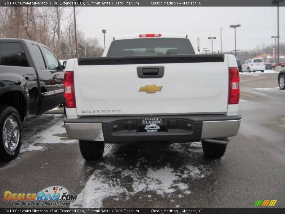2010 Chevrolet Silverado 1500 Extended Cab Summit White / Dark Titanium Photo #5