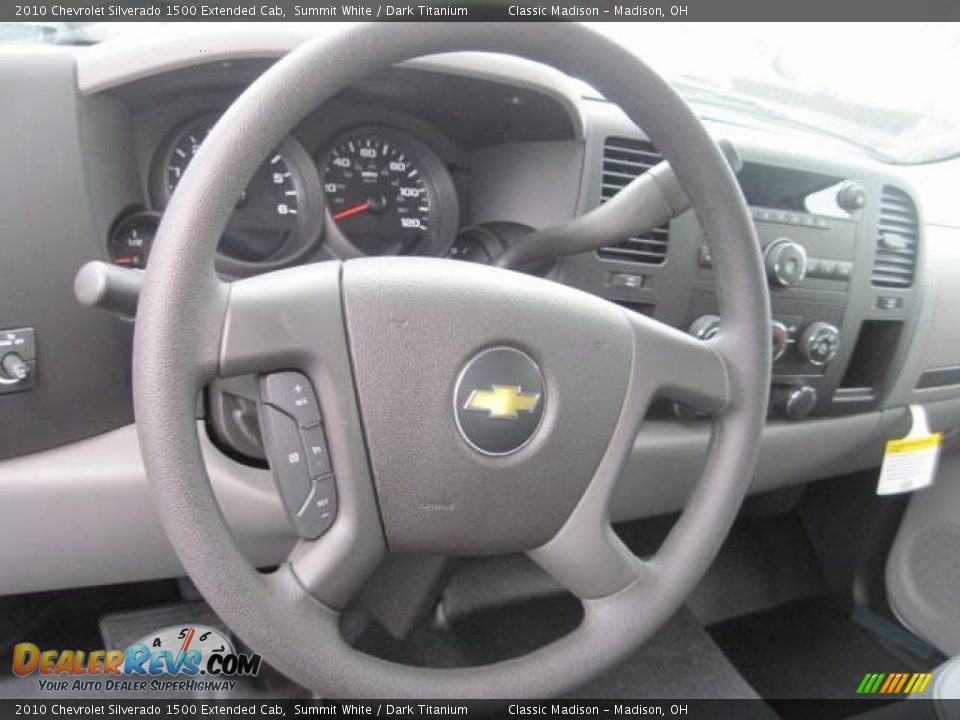 2010 Chevrolet Silverado 1500 Extended Cab Summit White / Dark Titanium Photo #9