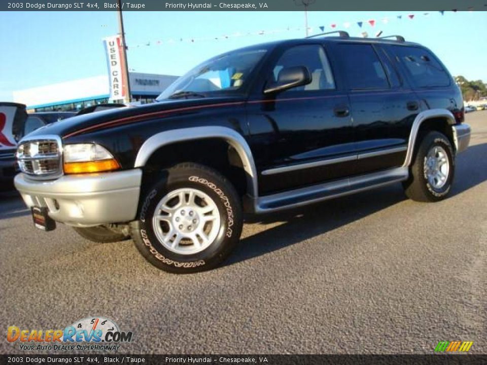 2003 Dodge Durango SLT 4x4 Black / Taupe Photo #2