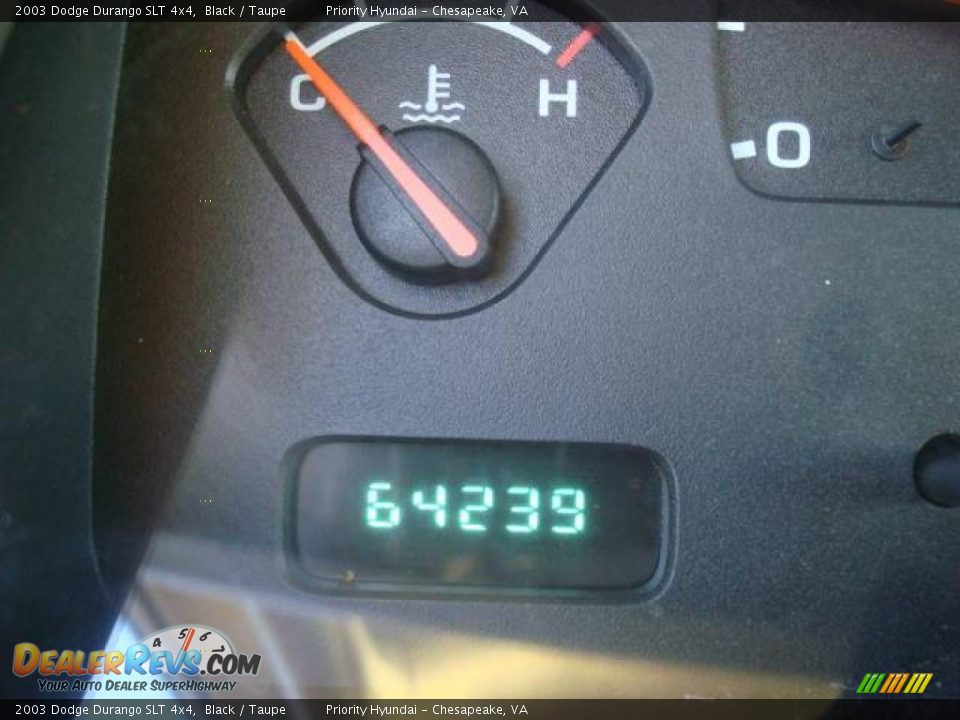 2003 Dodge Durango SLT 4x4 Black / Taupe Photo #16