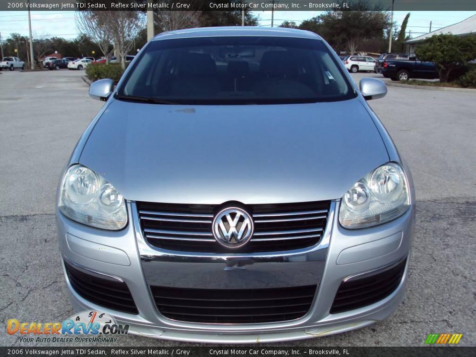 2006 Volkswagen Jetta TDI Sedan Reflex Silver Metallic / Grey Photo #13