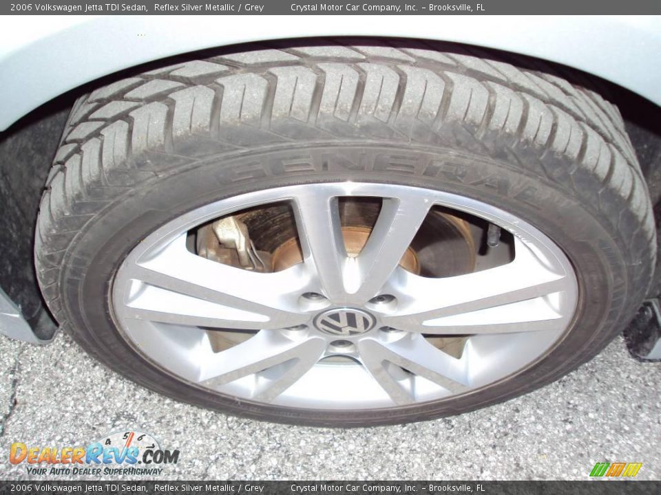 2006 Volkswagen Jetta TDI Sedan Reflex Silver Metallic / Grey Photo #14