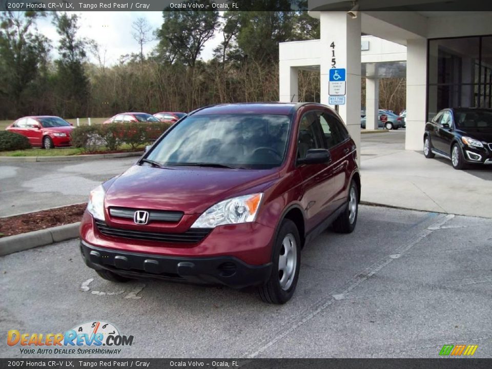 2007 Honda CR-V LX Tango Red Pearl / Gray Photo #3
