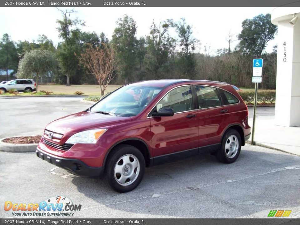 2007 Honda CR-V LX Tango Red Pearl / Gray Photo #4
