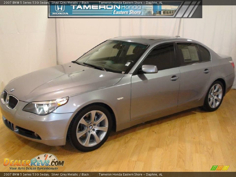 2007 BMW 5 Series 530i Sedan Silver Grey Metallic / Black Photo #1