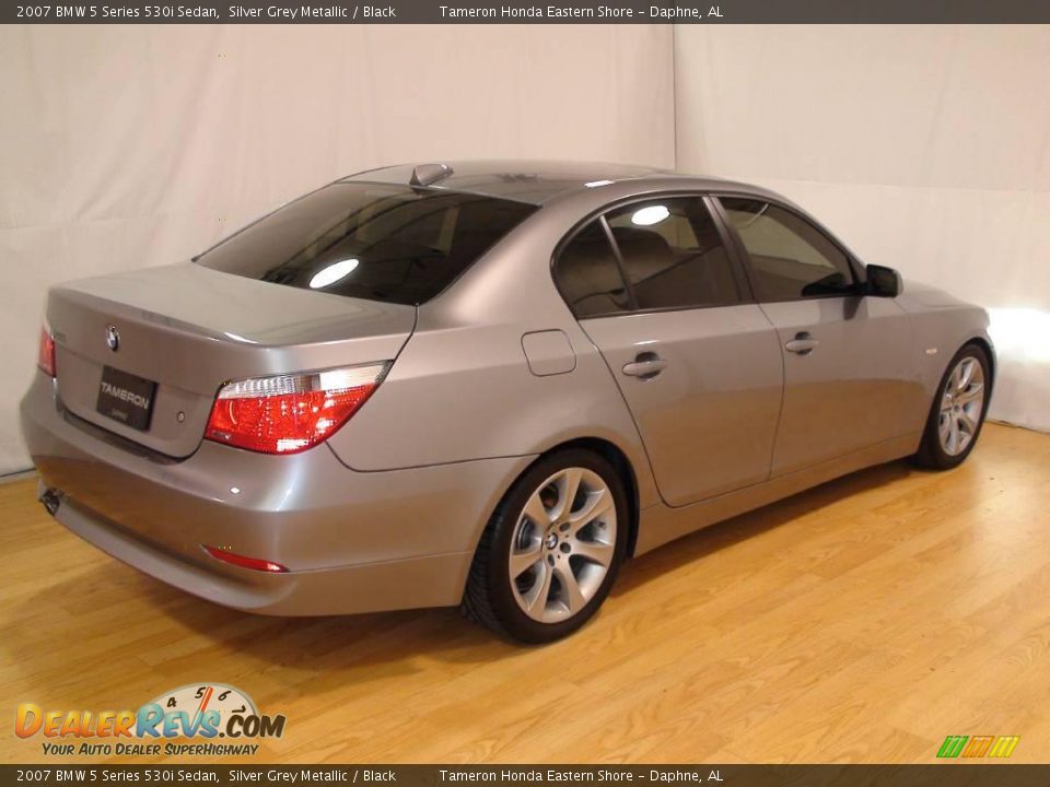 2007 BMW 5 Series 530i Sedan Silver Grey Metallic / Black Photo #3