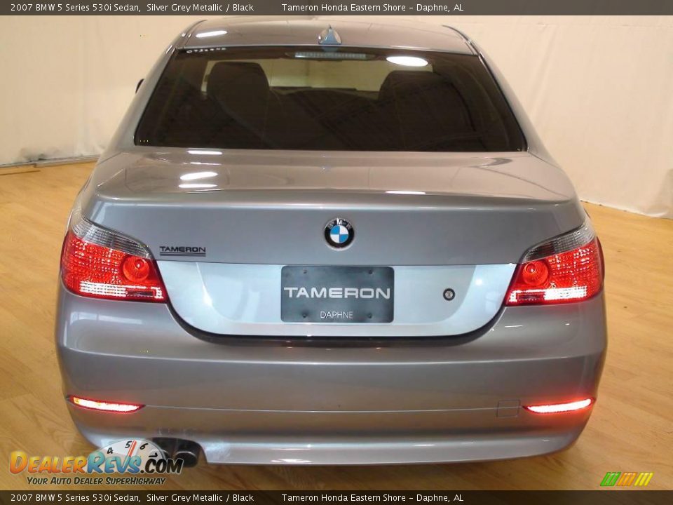 2007 BMW 5 Series 530i Sedan Silver Grey Metallic / Black Photo #6