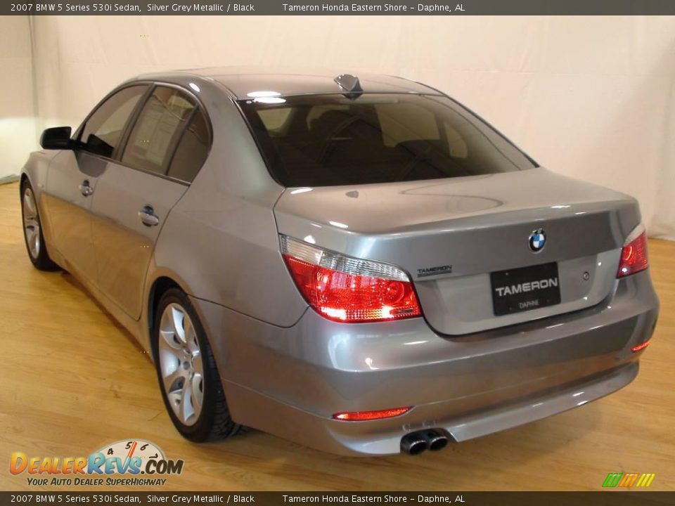 2007 BMW 5 Series 530i Sedan Silver Grey Metallic / Black Photo #7