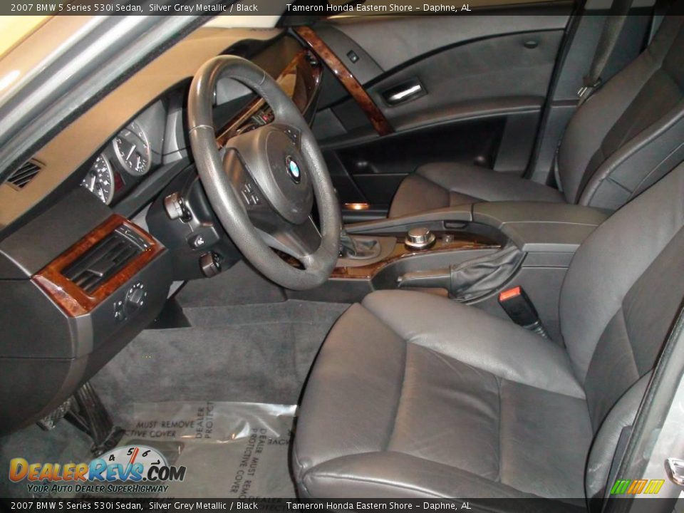 2007 BMW 5 Series 530i Sedan Silver Grey Metallic / Black Photo #9
