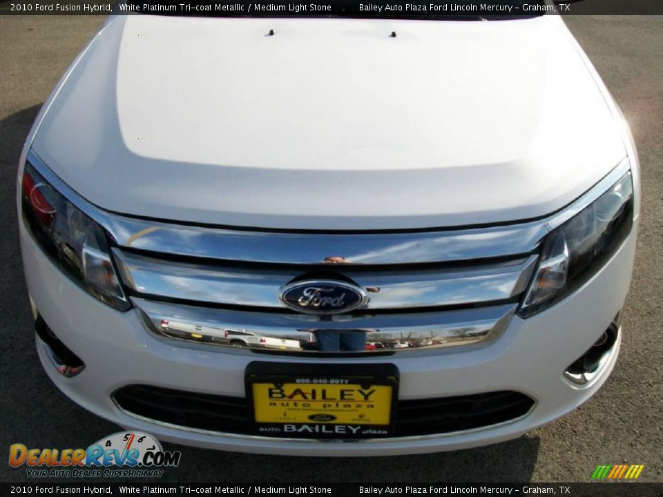 2010 Ford Fusion Hybrid White Platinum Tri-coat Metallic / Medium Light Stone Photo #1