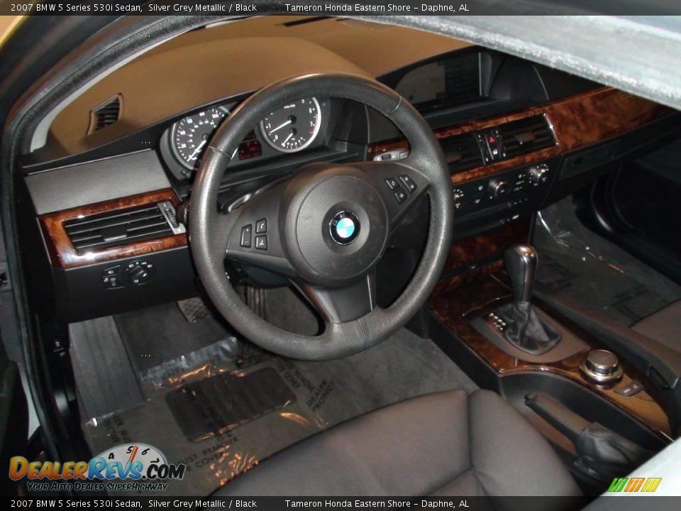 2007 BMW 5 Series 530i Sedan Silver Grey Metallic / Black Photo #10
