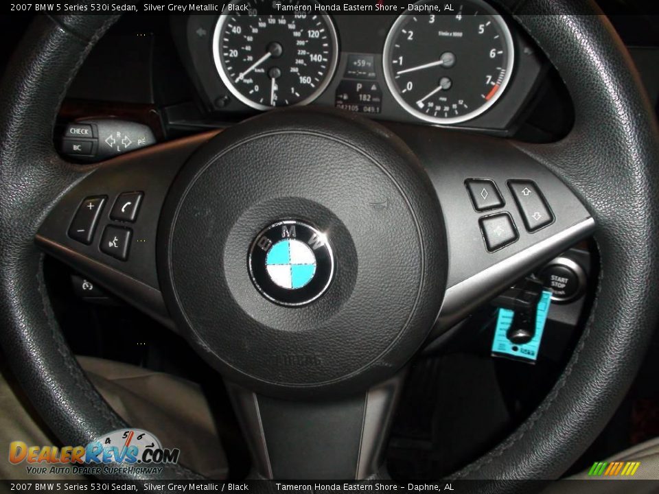 2007 BMW 5 Series 530i Sedan Silver Grey Metallic / Black Photo #13