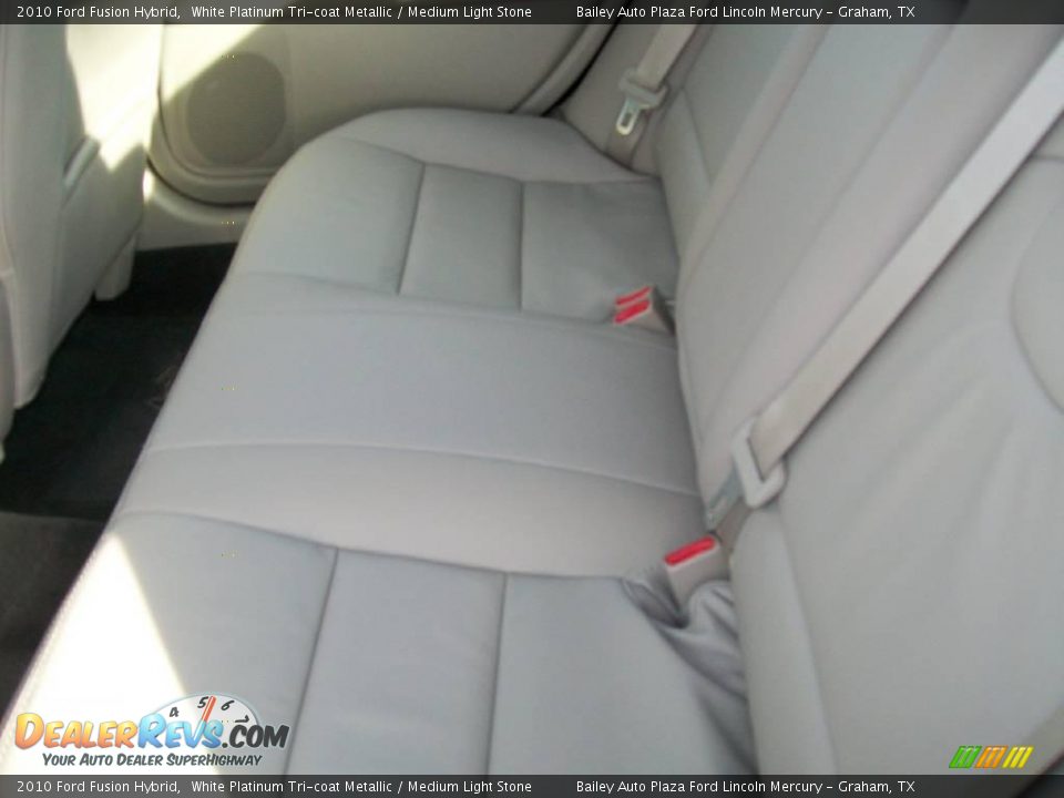 2010 Ford Fusion Hybrid White Platinum Tri-coat Metallic / Medium Light Stone Photo #5