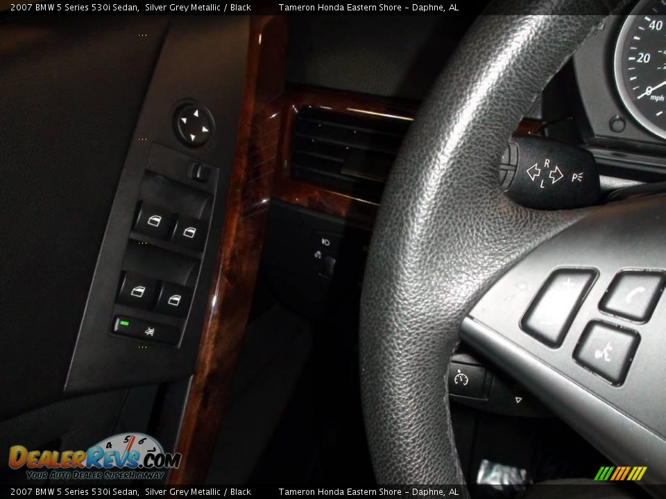 2007 BMW 5 Series 530i Sedan Silver Grey Metallic / Black Photo #14
