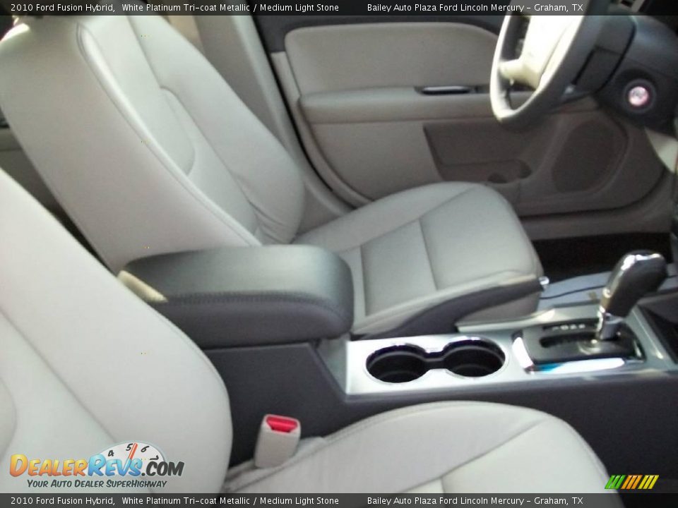 2010 Ford Fusion Hybrid White Platinum Tri-coat Metallic / Medium Light Stone Photo #7