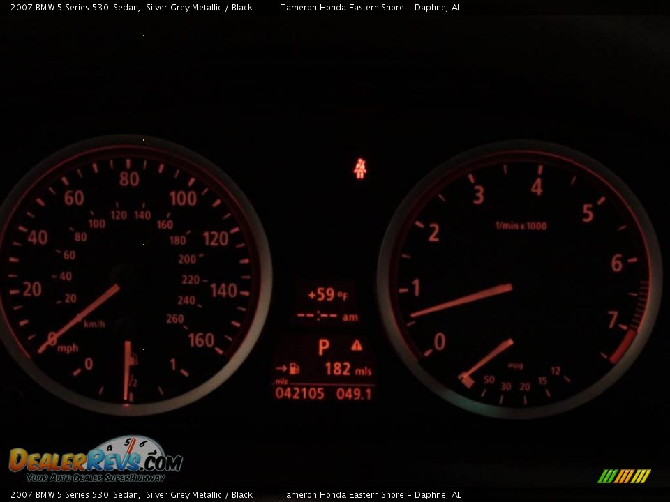 2007 BMW 5 Series 530i Sedan Silver Grey Metallic / Black Photo #16