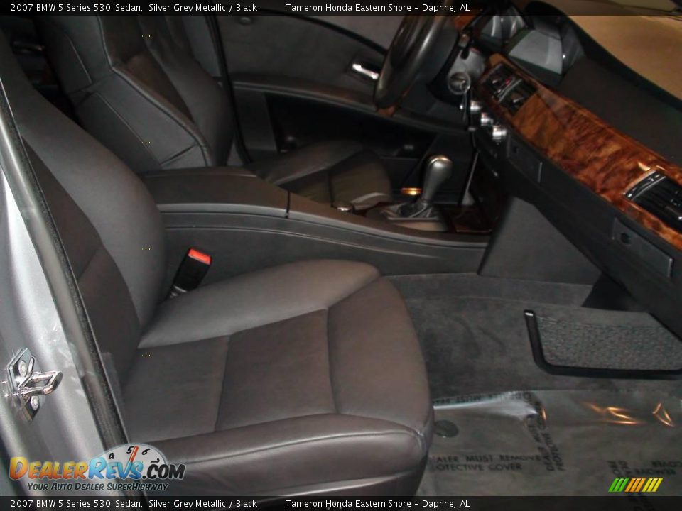 2007 BMW 5 Series 530i Sedan Silver Grey Metallic / Black Photo #22