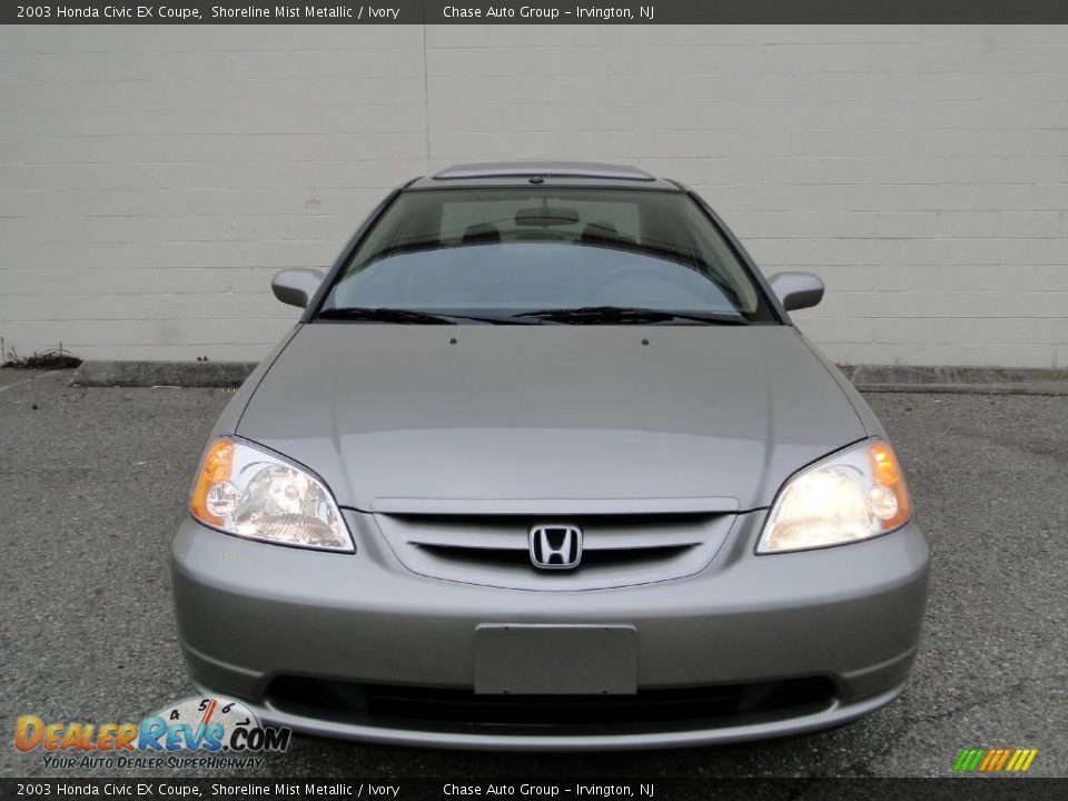 2003 Honda Civic EX Coupe Shoreline Mist Metallic / Ivory Photo #4