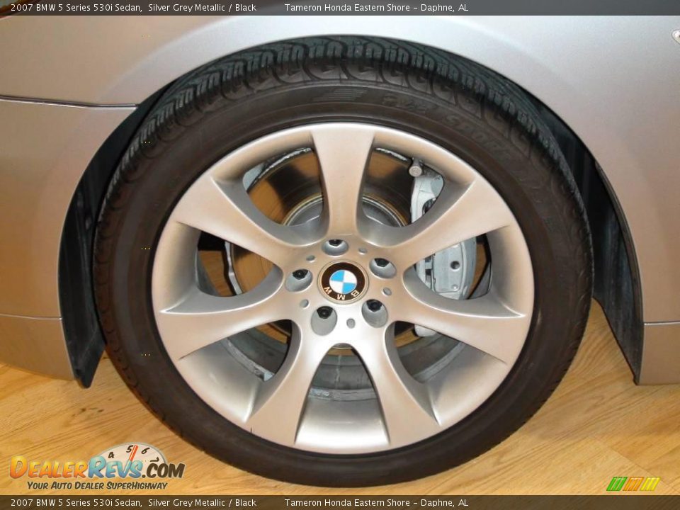 2007 BMW 5 Series 530i Sedan Silver Grey Metallic / Black Photo #31