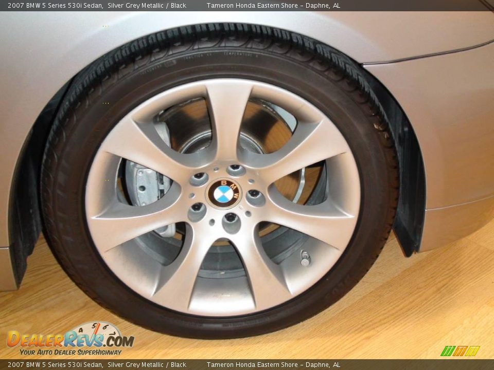 2007 BMW 5 Series 530i Sedan Silver Grey Metallic / Black Photo #32