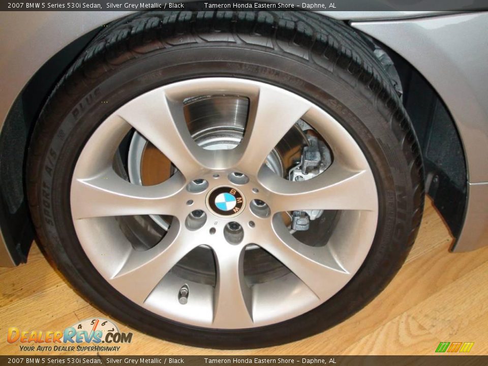 2007 BMW 5 Series 530i Sedan Silver Grey Metallic / Black Photo #33