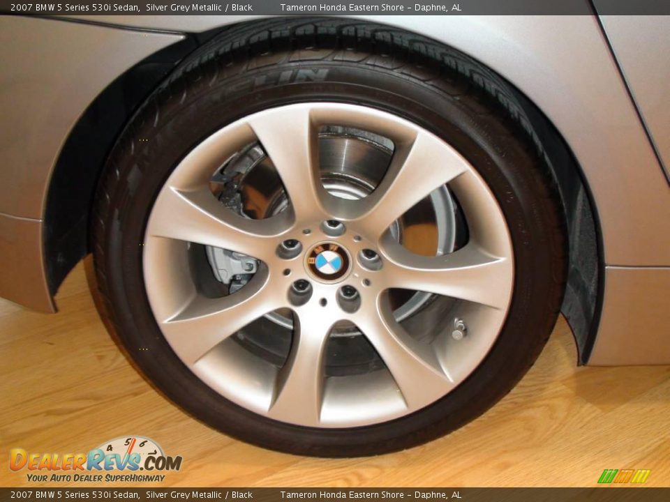 2007 BMW 5 Series 530i Sedan Silver Grey Metallic / Black Photo #34