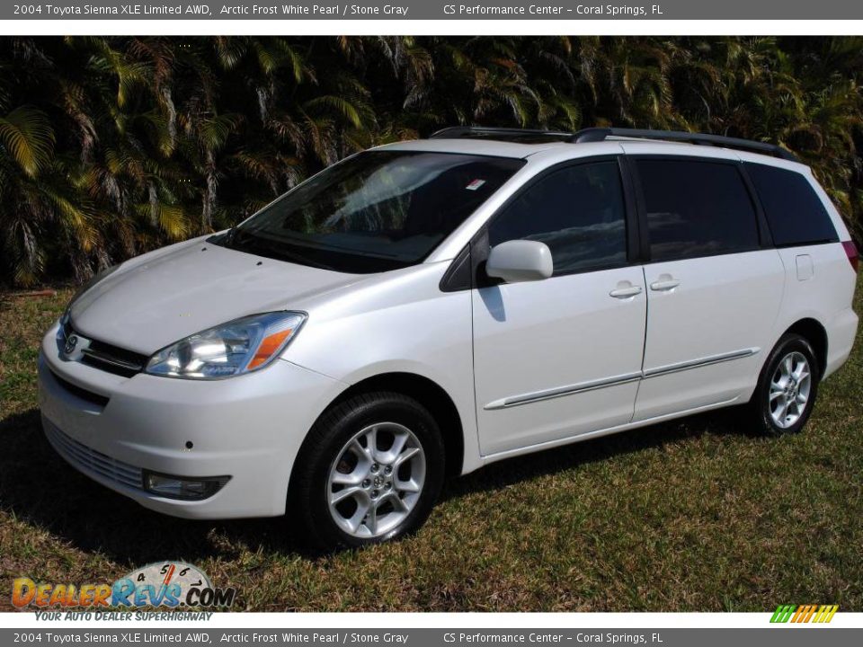 2004 Toyota Sienna XLE Limited AWD Arctic Frost White Pearl / Stone Gray Photo #1